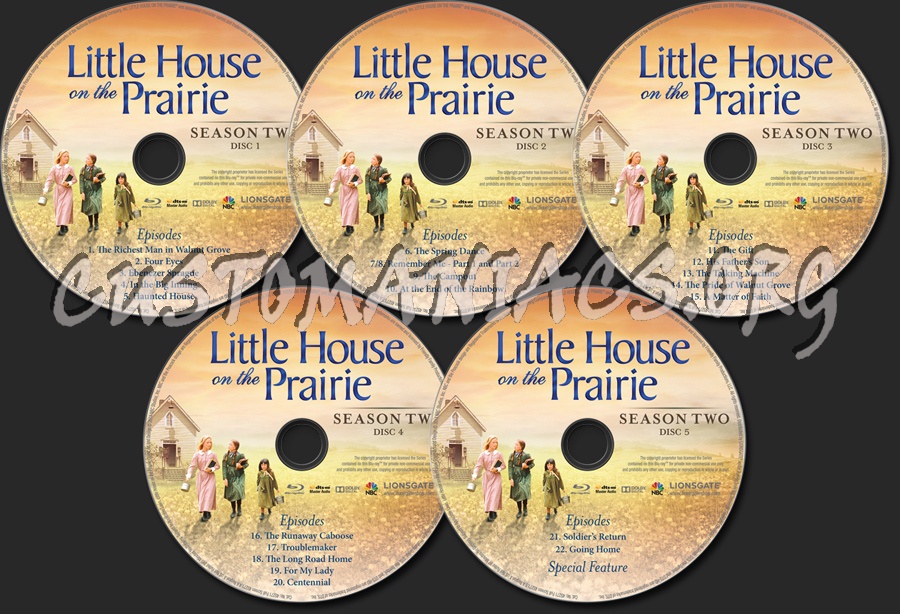 Little House on the Prairie Season 2 blu-ray label