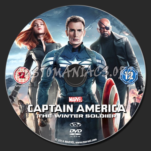 Captain America: The Winter Soldier dvd label