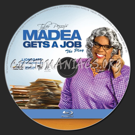 Madea Get's A Job The Play blu-ray label