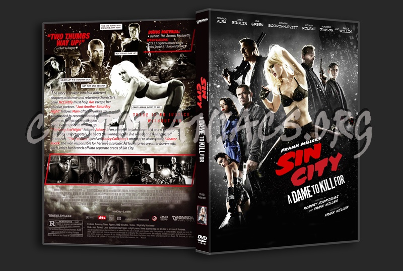 Sin City A Dame to Kill For dvd cover
