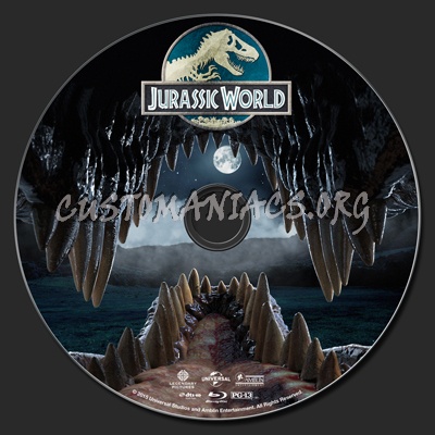 Jurassic World blu-ray label