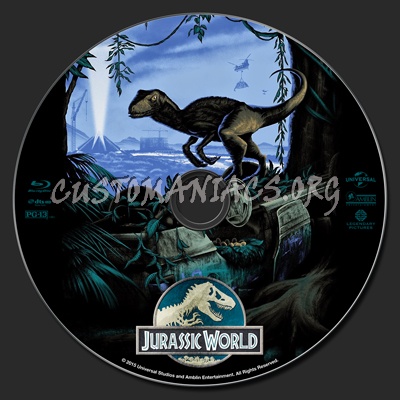 Jurassic World blu-ray label