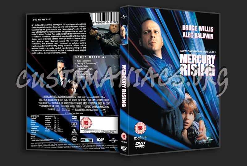 Mercury Rising dvd cover