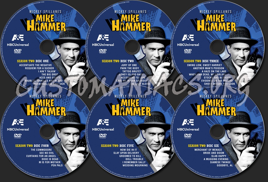 Mike Hammer Season 2 dvd label