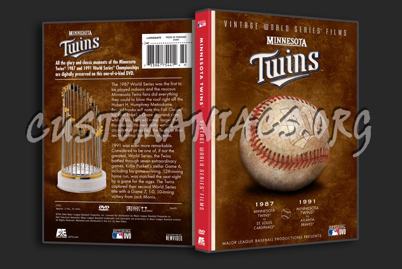 Minnesota Twins Vintage World Series Films dvd cover