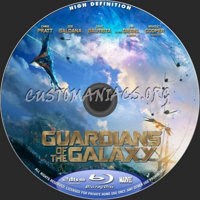 Guardians Of The Galaxy (2D+3D) blu-ray label