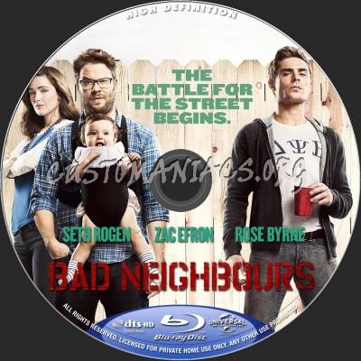 Bad Neighbours blu-ray label