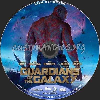 Guardians Of The Galaxy (2D+3D) blu-ray label