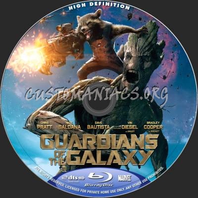 Guardians Of The Galaxy (2D+3D) blu-ray label