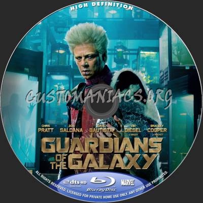 Guardians Of The Galaxy (2D+3D) blu-ray label