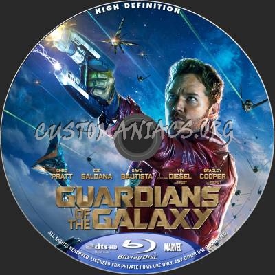 Guardians Of The Galaxy (2D+3D) blu-ray label