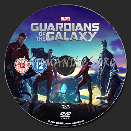 Guardians of the Galaxy dvd label