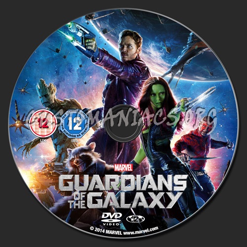 Guardians of the Galaxy dvd label