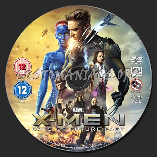 X-Men Days of Future Past dvd label