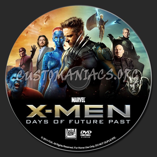 X-Men Days of Future Past dvd label