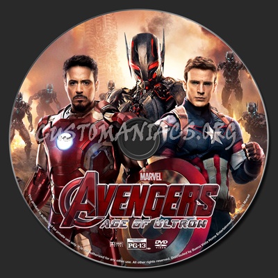 Avengers: Age Of Ultron dvd label