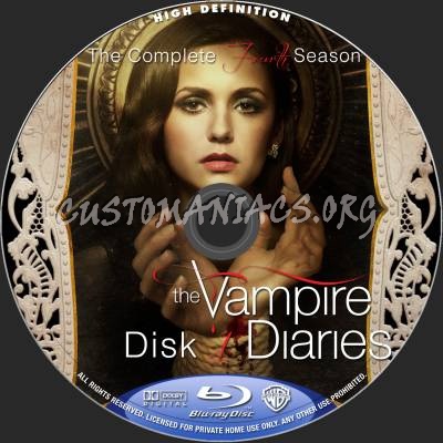 The Vampire Diaries Season 4 blu-ray label