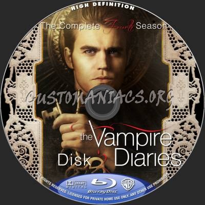 The Vampire Diaries Season 4 blu-ray label