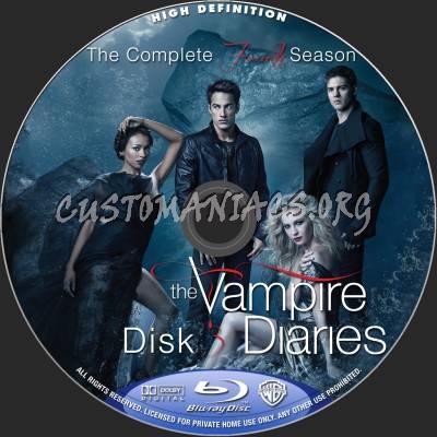 The Vampire Diaries Season 4 blu-ray label