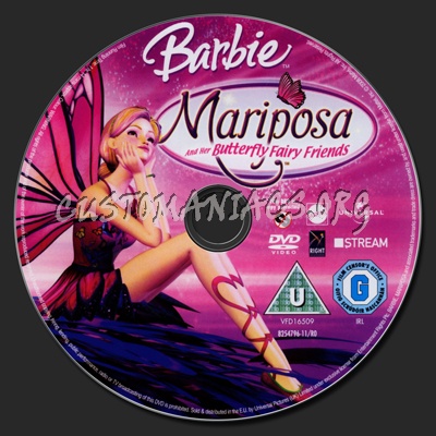 Barbie Mariposa and her Butterfly Fairy Friends dvd label