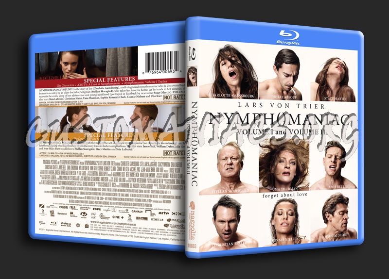 Nymphomaniac Volume 1&2 blu-ray cover