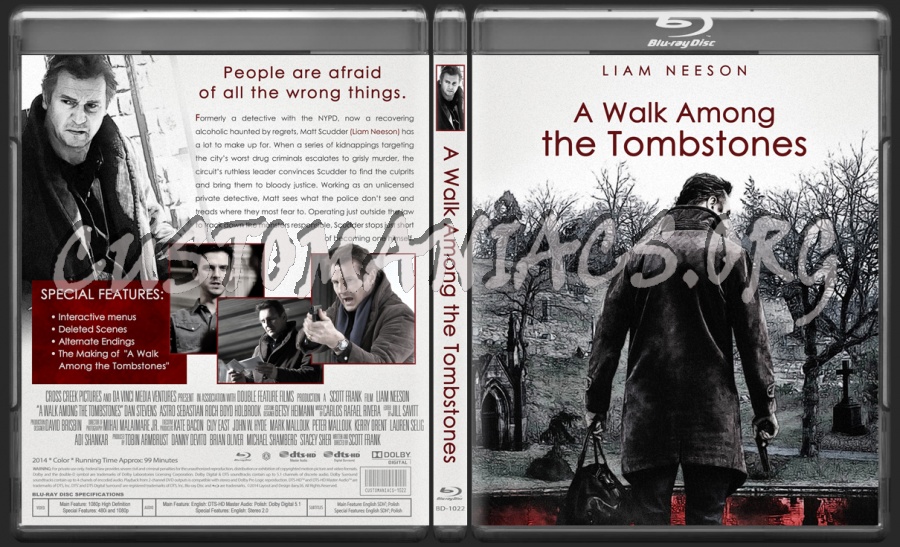 A Walk Among the Tombstones (2014) blu-ray cover