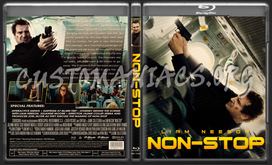 Non Stop (2014) blu-ray cover