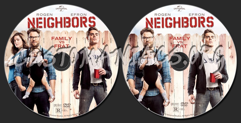 Neighbors (2014) dvd label