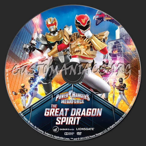 Power Rangers Megaforce The Great Dragon Spirit Volume 3 dvd label