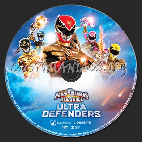 Power Rangers Megaforce Ultra Defenders Volume 4 dvd label