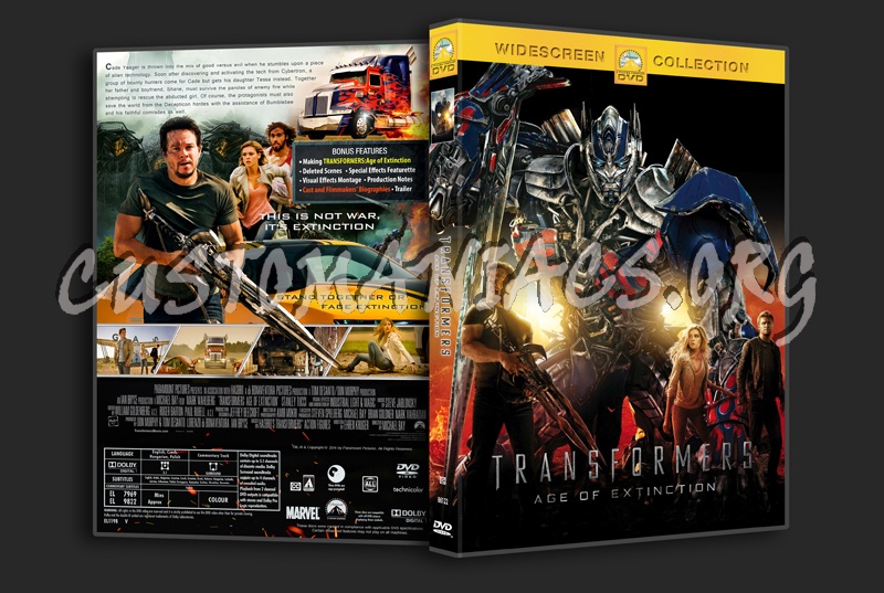 Transformers Age of Extinction dvd cover