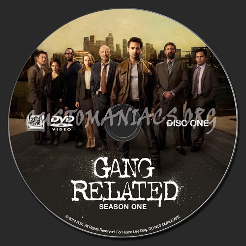 Gang Related Season One dvd label