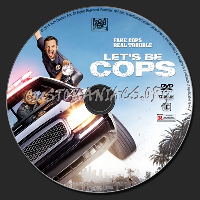 Let's Be Cops dvd label