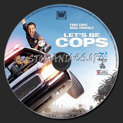 Let's Be Cops blu-ray label