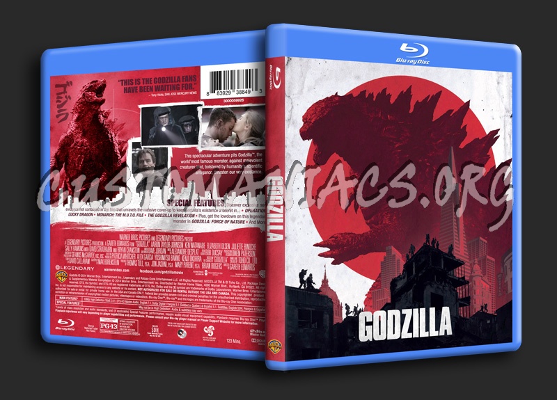 Godzilla (2014) blu-ray cover