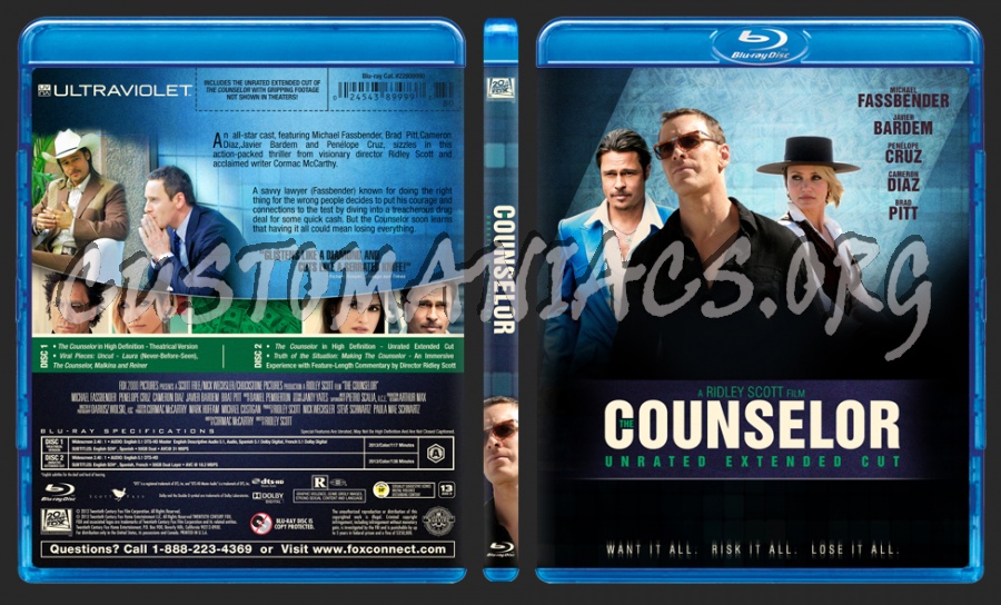 The Counselor blu-ray cover