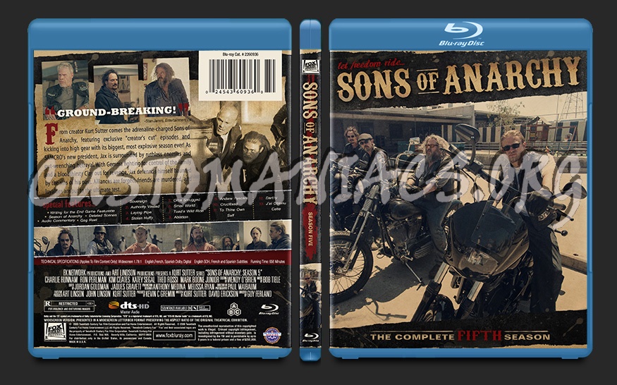 Sons of Anarchy Season Five blu-ray cover