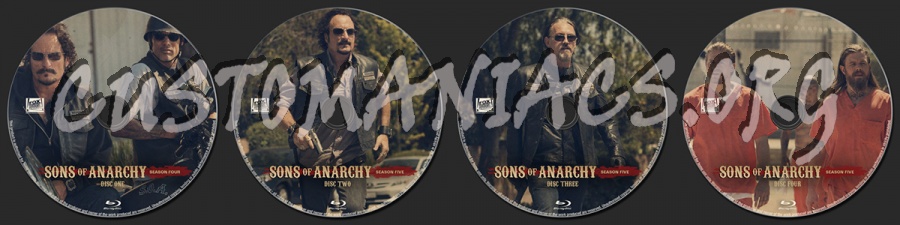 Sons of Anarchy Season Five blu-ray label