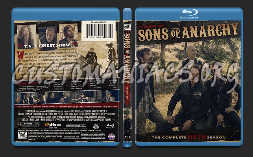 Sons of Anarchy Season Six blu-ray cover