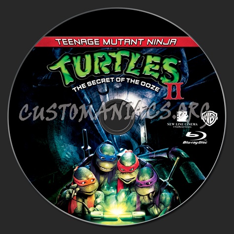 Teenage Mutant Ninja Turtles II (TNMT II) blu-ray label