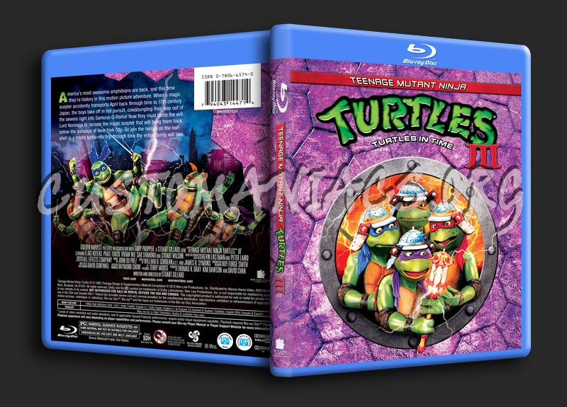 Teenage Mutant Ninja Turtles III (TNMT III) blu-ray cover