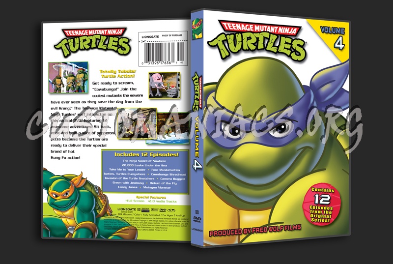 Teenage Mutant Ninja Turtles Volume 4 dvd cover