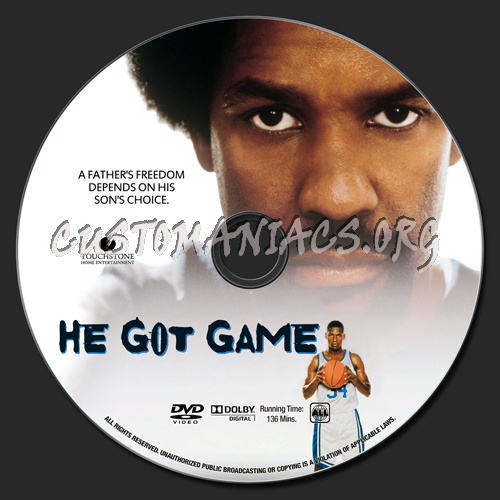 He Got Game dvd label