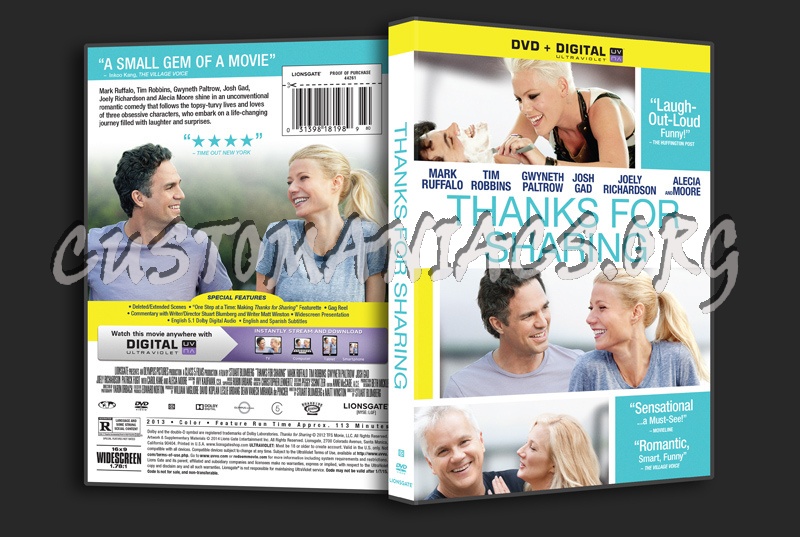Thanks For Sharing dvd cover
