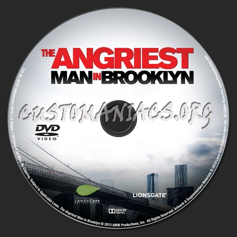 The Angriest Man In Brooklyn dvd label