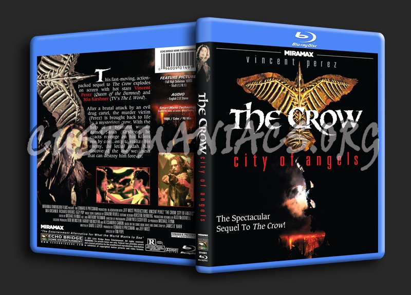 The Crow City of Angels blu-ray cover