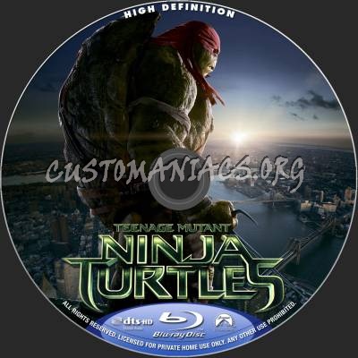 Teenage Mutant Ninja Turtles (2D+3D) blu-ray label