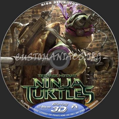 Teenage Mutant Ninja Turtles (2D+3D) blu-ray label