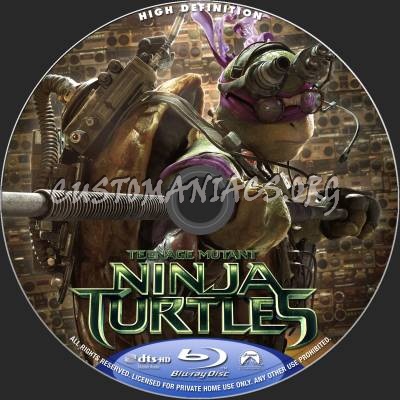 Teenage Mutant Ninja Turtles (2D+3D) blu-ray label