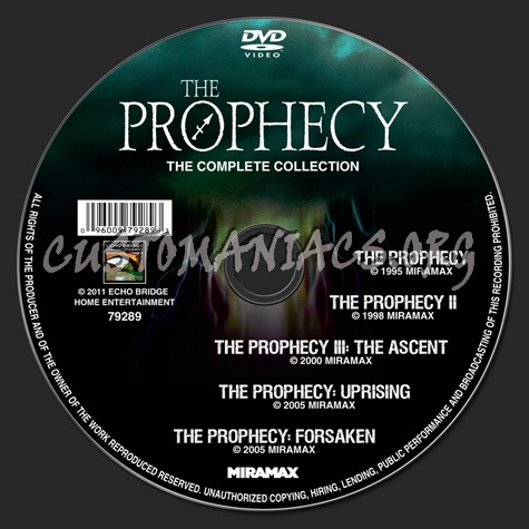 The Prophecy The Complete collection dvd label